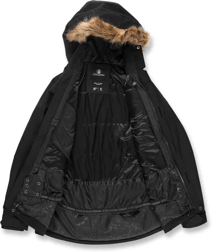 Vista 4 de Volcom Chaqueta con capucha para mujer, con aislamiento térmico para snowboard, esquí e invierno