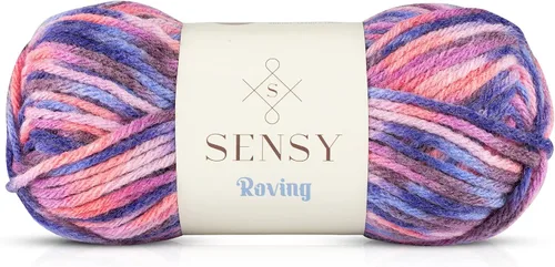 Vista 42 de Sensy Roving - Ovillo de lana multicolor, 3.5 onzas, 132 yardas, calibre 5, voluminoso (otoño)