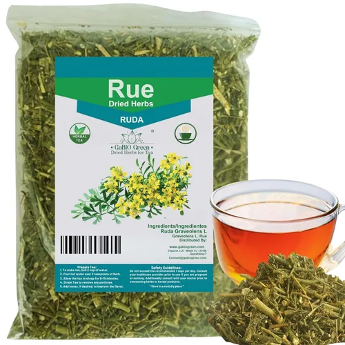 Vista 10 de RUE Hierbas Secas Ruda Seca, Ruda Graveolens, hojas y ramas de ruda Hojas Secas de Ruda (Ruta graveolens) Ingrediente Herbal Crudo (2 Onzas)