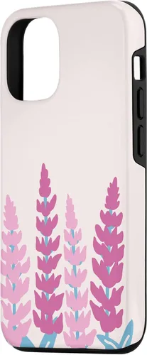 Vista 2 de iPhone 14 Lindo altramuz polyphyllus flor púrpura planta floral para mujeres caso