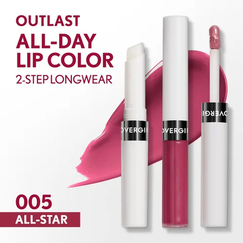 Vista 2 de COVERGIRL Outlast - Color de labios para todo el día con capa superior, 005 All-Star