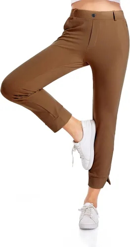Vista 2 de HARTPOR Women's Golf Yoga Pants Stretchy with Belt Loop Slacks for Work Business with 3 Pockets