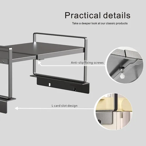 Vista 7 de Estante de almacenamiento ajustable para refrigerador/lavadora, estante organizador expandible