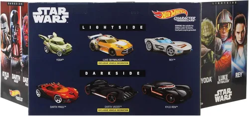 Vista 3 de Hot Wheels Star Wars Amazon - Paquete de 6 autos de personajes