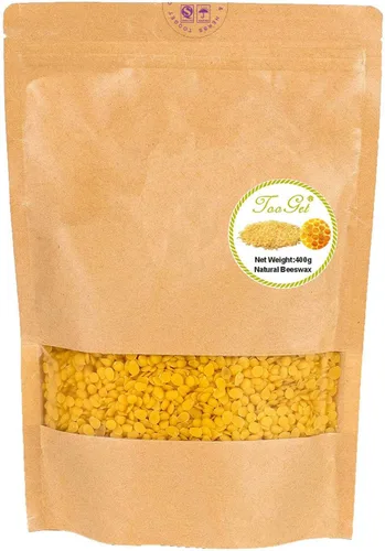 Vista 7 de TooGet Pellets de cera de abeja blanca pura, cuentas de cera de abejas naturales, pastillas de cera de abejas, calidad premium, grado cosmético, 14