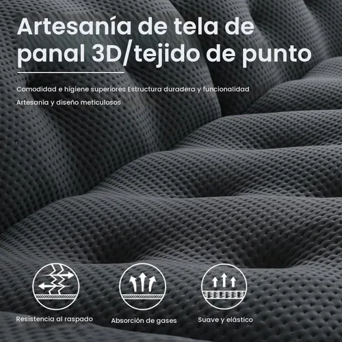 Vista 5 de Sofá modular modular de 86.6 pulgadas, sofá biplaza de gran tamaño, tela de malla 3D, cómodo sofá de nube, sofá curvado para sala de estar, oficina