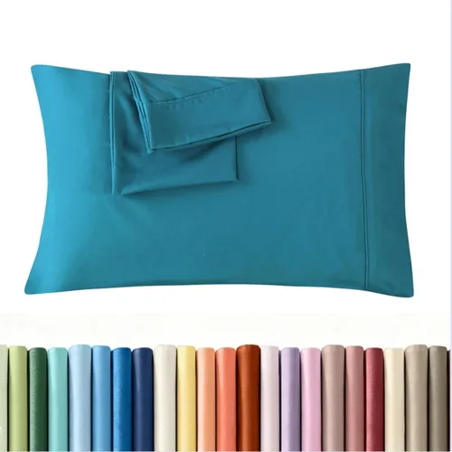 Vista 9 de Juego de 2 fundas de almohada tamaño Queen, color rosa, cierre de sobre, fácil ajuste para todas las estaciones, material suave y transpirable