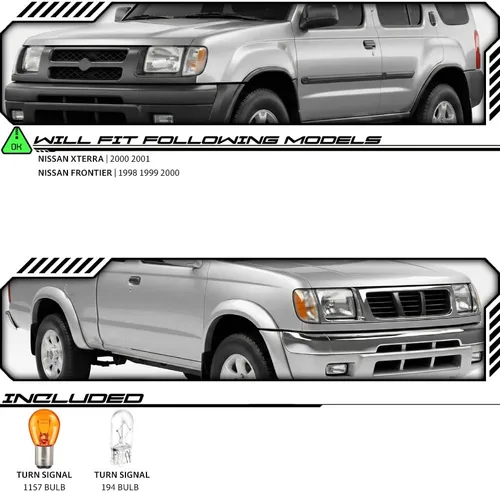 Vista 5 de EPIC LIGHTING Reemplazo del conjunto de luces de señal halógenas estilo OE para NISSAN 98-00 FRONTIER 00-01 XTERRA - Par