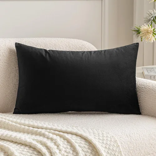 Vista 37 de MIULEE - Funda de almohada de terciopelo suave de lujo decorativa, funda de cojín rectangular única para sofá de primavera, dormitorio, automóvil