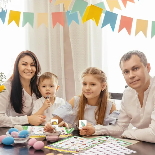 Vista 6 de Lewtemi Juego de bingo de Pascua, tarjetas de bingo religiosas con 24 jugadores, juegos para adultos y familia, adolescentes, suministros escolares