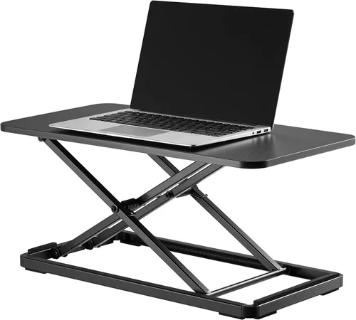 Vista 2 de Mount Plus KBT10 - Soporte ultradelgado para laptop, teclado y mouse de 24 pulgadas, elevador ajustable para escritorios de pie Eleva hasta 15.6
