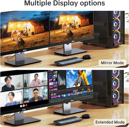 Vista 3 de Adaptador USB C a DisplayPort 1.4 8K @60Hz, Thunderbolt 4/3 a DisplayPort Convertidor Compatible con iPhone 16/15, Galaxy S25, MacBook Pro/Air, iPad