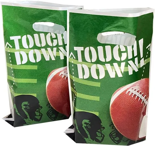 Vista 3 de 50 bolsas de dulces de fútbol, bolsas de regalos de fútbol para fiestas de fútbol, bolsas de regalo temáticas de fútbol para cumpleaños, fiestas