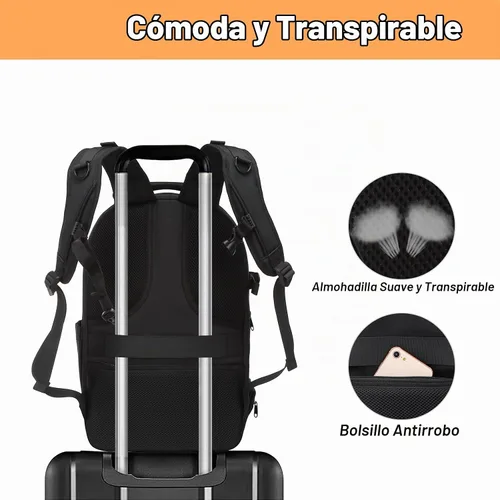 Vista 6 de MOSISO Mochila para cámara, bolsa para cámara de fotografía, funda rígida Negro