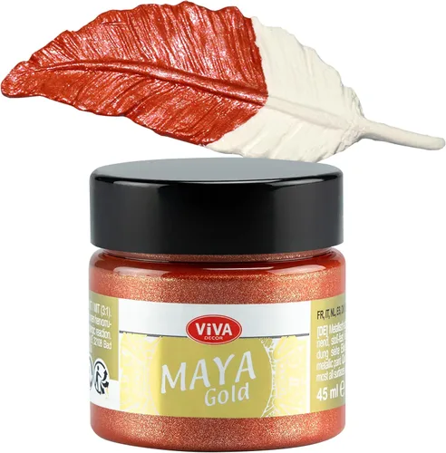 Vista 27 de Viva Decor Maya Gold (verde manzana) 1.52 onzas líquidas - Pintura acrílica metálica brillante para trabajos creativos en madera, vidrio