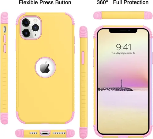 Vista 7 de BENTOBEN Funda para iPhone 11 Pro Max, 2 en 1, ajuste delgado, resistente, híbrida, a prueba de golpes, de poliuretano termoplástico suave