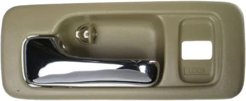 Vista 88 de TRQ Manija de puerta interior delantera izquierda cromada y negra para el lado del conductor compatible con Ford F-150 2012-2014