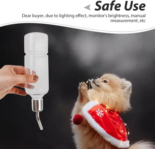 Vista 9 de Angoily Botella de agua colgante de 2.75 onzas, dispensador automático de agua para mascotas para animales pequeños, conejo, gato, pájaro