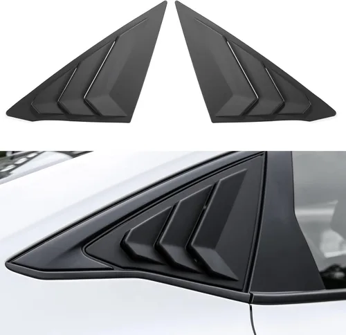 Vista 7 de Persianas para ventana lateral trasera de 11ª generación, estilo Civic, Racing para Honda Civic Sedan 2022, 2023, 2024, 2025, 2026 (fibra de carbono)