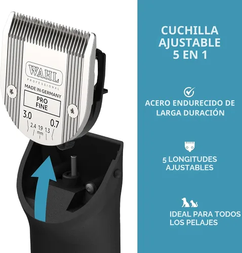 Vista 4 de Hoja fina profesional para animales 5 en 1 de Wahl. Código 2179-301.