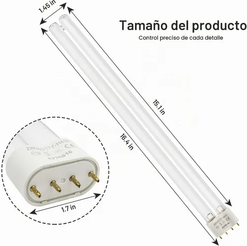 Vista 2 de Dos 36W 36 vatios ULTRAVIOLETA lámpara 2G11 Base-4 Pin para JEBAO, nuevo