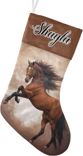 Vista 15 de Calcetines de Navidad personalizados con diseño de unicornio y flores con nombre, medias de Navidad personalizadas para decoración de fiestas