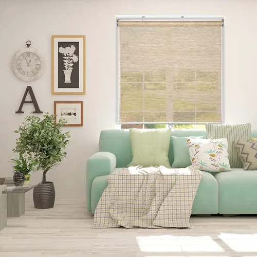 Vista 7 de ARLO BLINDS Persiana enrollable de tela de tejido natural, transparente, filtro de luz, inalámbrica, 22 pulgadas de ancho x 60 pulgadas de alto