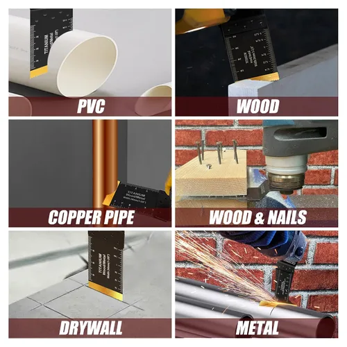 Vista 4 de Paquete de 100 hojas de sierra oscilantes, cuchillas multiherramienta profesionales para clavos de metal suave y plástico de madera dura, kits
