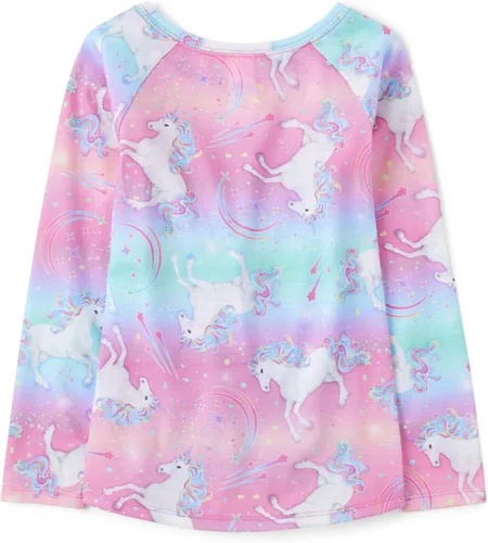 Vista 3 de The Children's Place Baby Long Sleeve Top and Pants 2 Piece Pajama Set