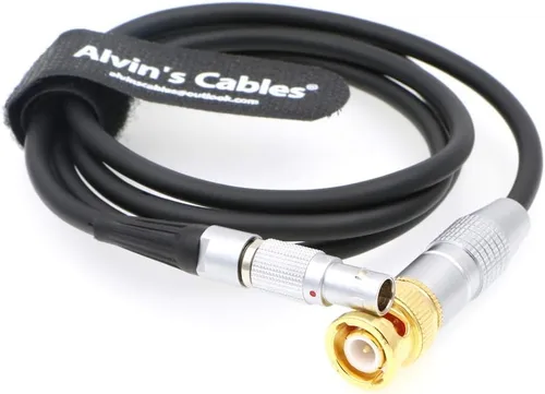 Vista 4 de Alvin's Cables Cable de salida de código de tiempo de 5 pines macho a BNC SMPTE para dispositivos de sonido ARRI Mini