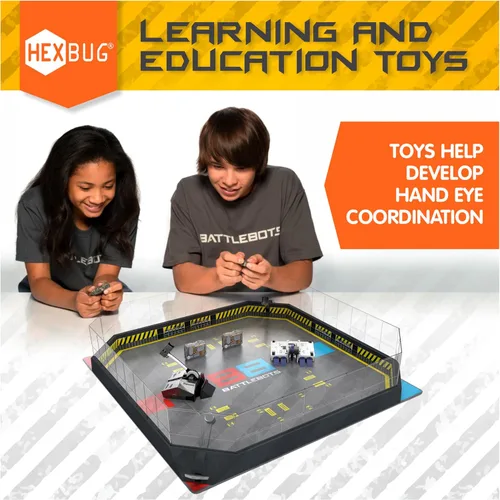 Vista 4 de HEXBUG BattleBots Arena Bite Force & Blacksmith, robot de juguete de control remoto para niños con más de 20 piezas, juguetes STEM para niños