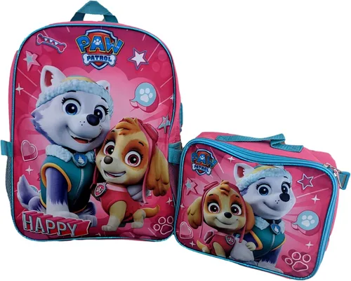 Vista 2 de Group Ruz Nickelodeon Girl Paw Patrol - Mochila de 16 pulgadas con lonchera desmontable a juego