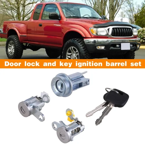 Vista 2 de Tacoma Lock Kit - Juego de llaves de cilindro de bloqueo de puerta e interruptor de encendido (1995-2004) - DL108R, 69051-35070, 69057-35070