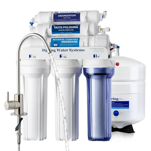 Vista 7 de iSpring F7D - Paquete de cartuchos de repuesto de filtro de agua de ósmosis inversa de 1 año para sistemas de filtro de agua RO de desionización