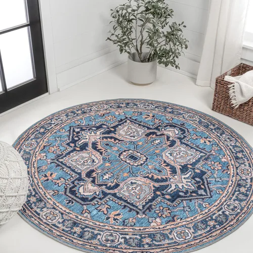 Vista 7 de JONATHAN Y Alfombra circular lavable a máquina de 2 x 8 pies, medallón grande adornado Cirali para sala de estar, dormitorio, cocina, oficina, fácil