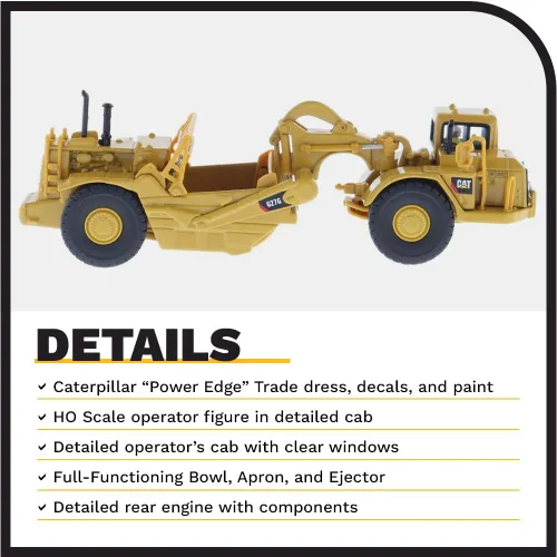 Vista 4 de Diecast Masters Tractor de rueda Caterpillar 627G 1:87 - Serie HO por - 85134