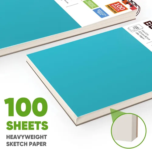 Vista 5 de Soucolor Suministros Escolares Cuaderno de bocetos de 9 x 12 pulgadas para profesor y estudiante de secundaria, paquete de 1 cuaderno de bocetos