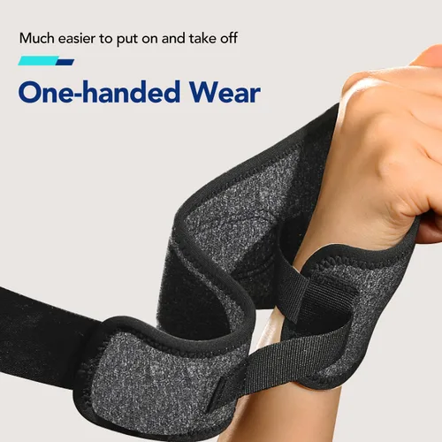 Vista 4 de 2 muñequeras con apertura suave para el pulgar para tendinitis leve del túnel carpiano, esguinces de artritis (no para pulgar), soporte de mano