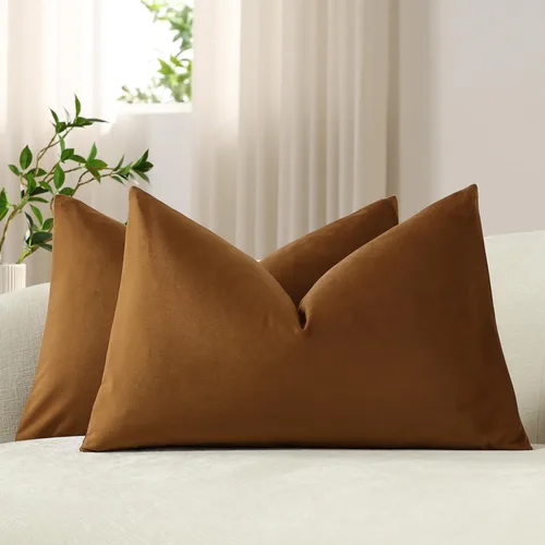 Vista 38 de Funda de almohada para cuerpo de Dezene, súper suave de terciopelo con cierre de cremallera oculto.