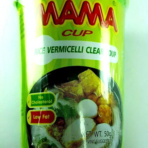 Vista 8 de Paquete de 3 tazas de fideos de arroz con sabor a sopa transparente de cocción rápida tailandesa instantánea
