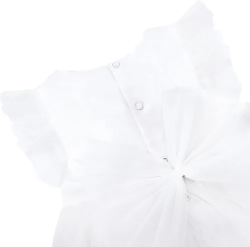 Vista 6 de Lilax Vestido de tul con volantes para bebé, conjunto de regalo de tutú en capas