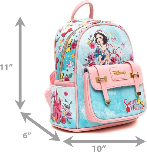 Vista 7 de Mini mochila de moda de cuero vegano blanco nieve de 11 pulgadas