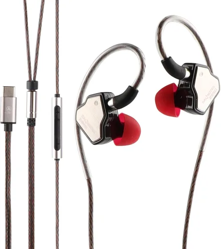 Vista 20 de Linsoul 7Hz Salnotes Zero HiFi 10mm controlador dinámico auricular que se ajusta al oído IEM con diafragma compuesto de metal, placa frontal