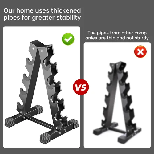Vista 5 de Dumbbell Rack Stand Only, Weight Rack for Dumbbells Compact A-Frame Home Gym Space Saver, 480/800 LBS Weight Capacity