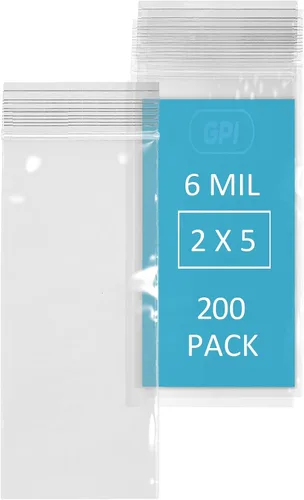 Vista 16 de GPI - 6 mil, extra resistente, bolsas de plástico transparentes con cremallera resellable de 2 x 5 pulgadas, resistentes a perforaciones, bolsas