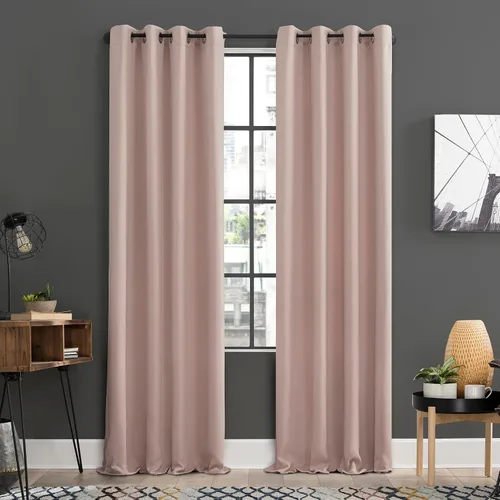 Vista 39 de Sun Zero Soho - Juego de 2 paneles de cortinas opacas de eficiencia energética con ojales, 54 x 63 pulgadas, color blanco paloma Oyster White