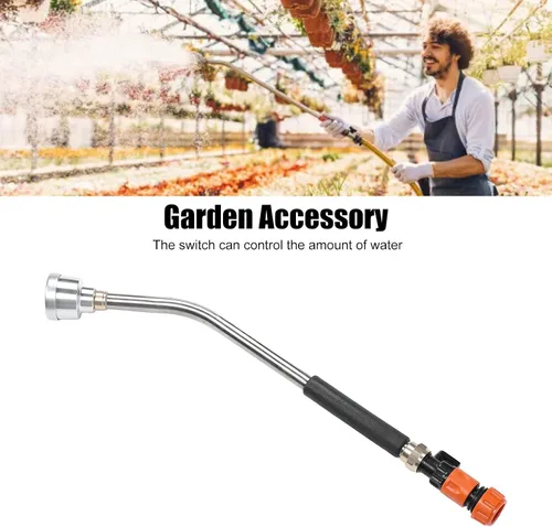 Vista 4 de Luqeeg Varita de riego, manguera de jardín, boquilla de manguera larga, boquilla rociadora de riego con rociador ergonómico para regar plantas