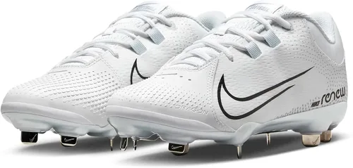 Vista 6 de Nike Hyperdiamond 4 Pro Metal Softball Cleats White Black