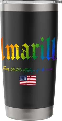 Vista 3 de Amarillo Gothic Design Lgbtqai+ rainbow Version Stainless Steel Insulated Tumbler