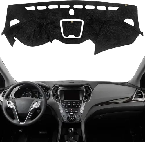 Vista 21 de Cubierta de tablero Tapete de salpicadero Compatible con Hyundai Tucson 2015-2010, 2015 IX35 (para transmisión manual izquierda), tapete
